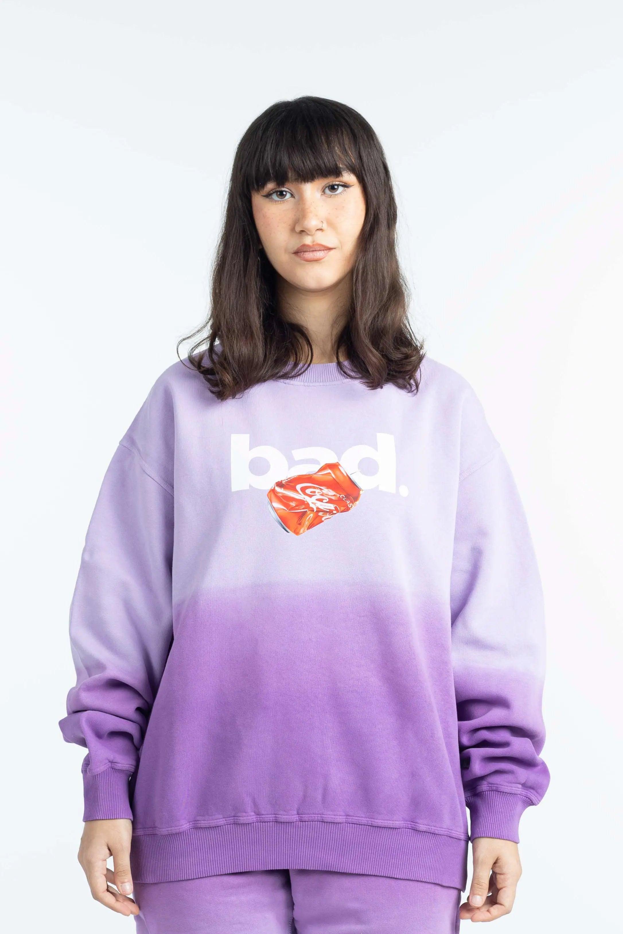 PURPLE BAD GRADIENT SWEATSHIRT badcompany12