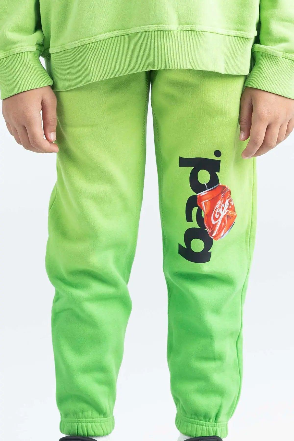 GREEN BAD GRADIENT SWEATPANTS – KIDS badcompany12