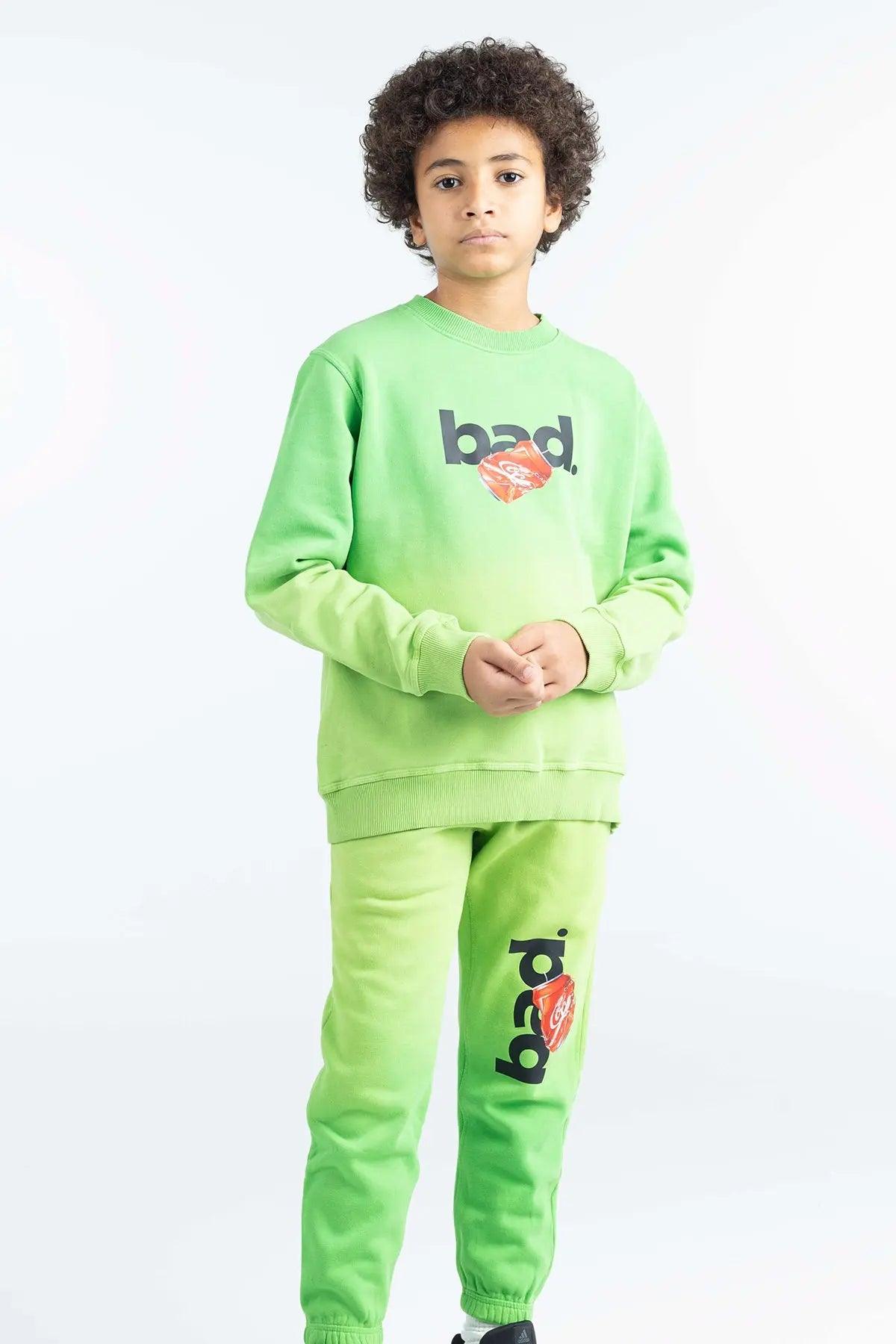 GREEN BAD GRADIENT SWEATPANTS – KIDS badcompany12