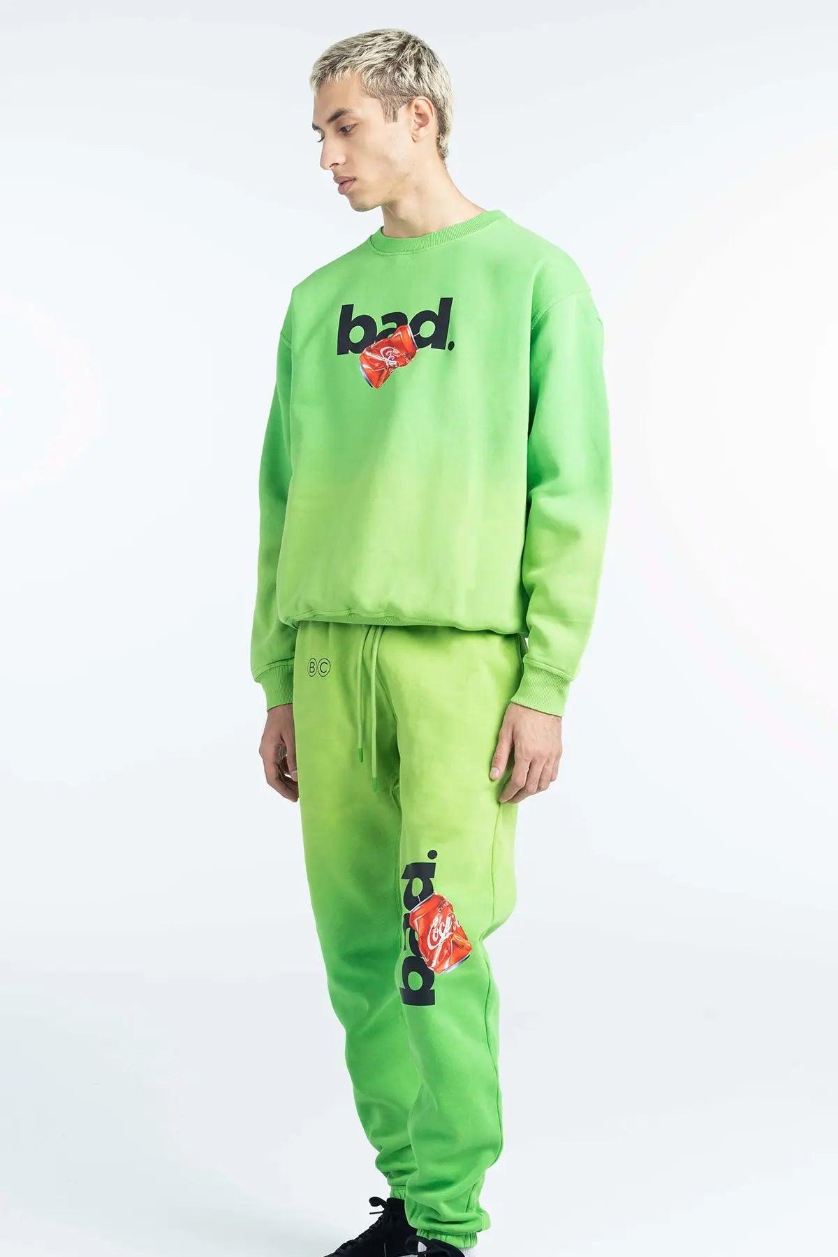 GREEN BAD GRADIENT SWEATSHIRT badcompany12