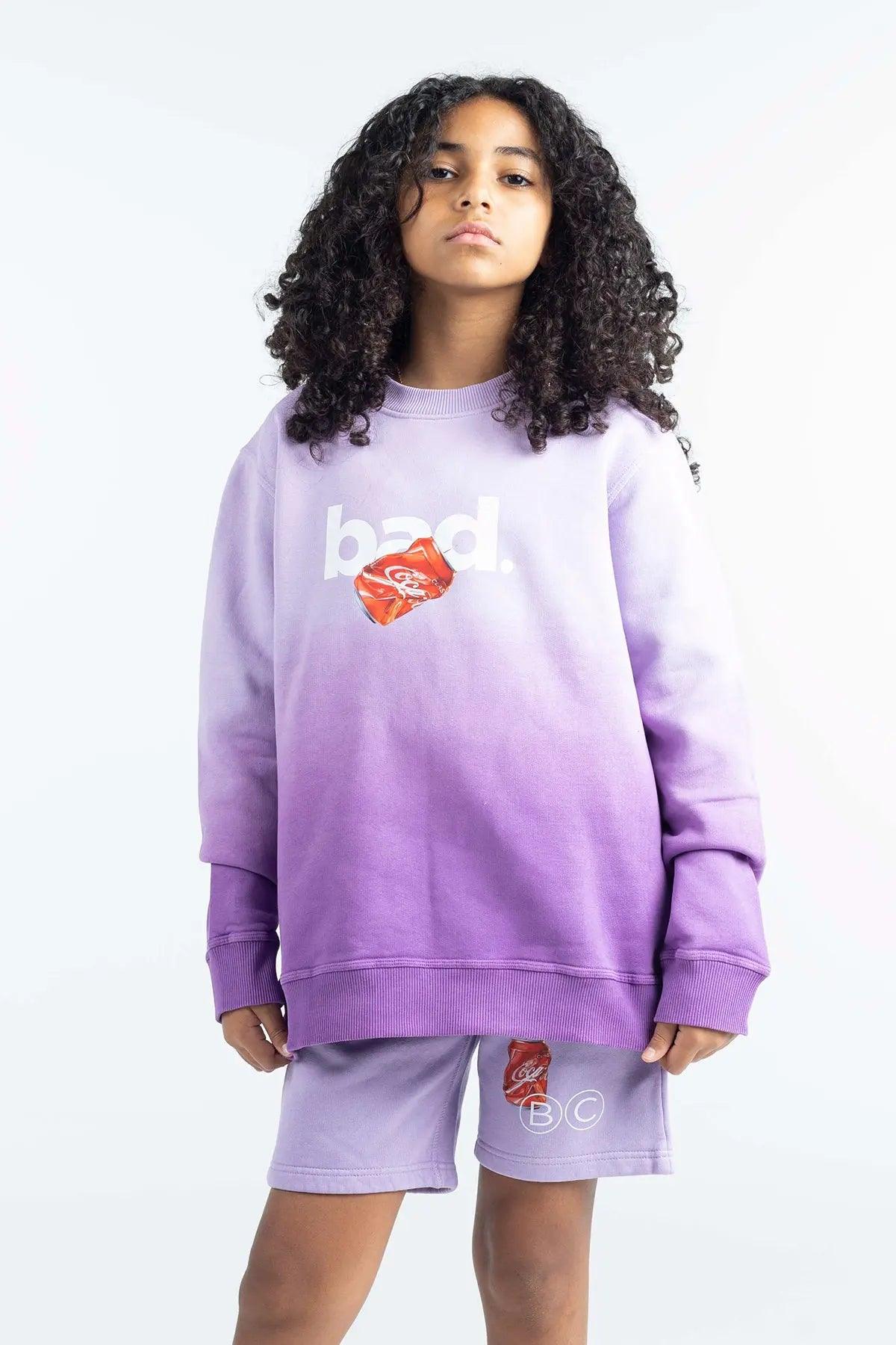 PURPLE BAD GRADIENT SHORT – KIDS badcompany12
