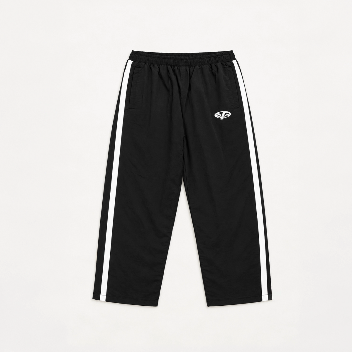 BAD COMPANY NYLON TRACK BLACK PANTS