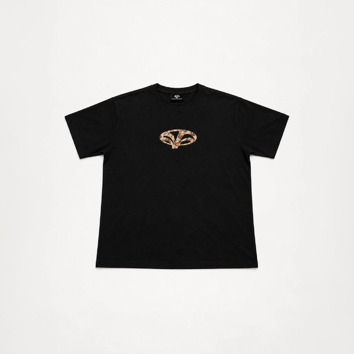 CAMO LOGO BLACK T-SHIRT