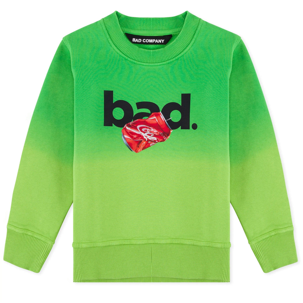 GREEN BAD GRADIENT SWEATSHIRT – KIDS badcompany12