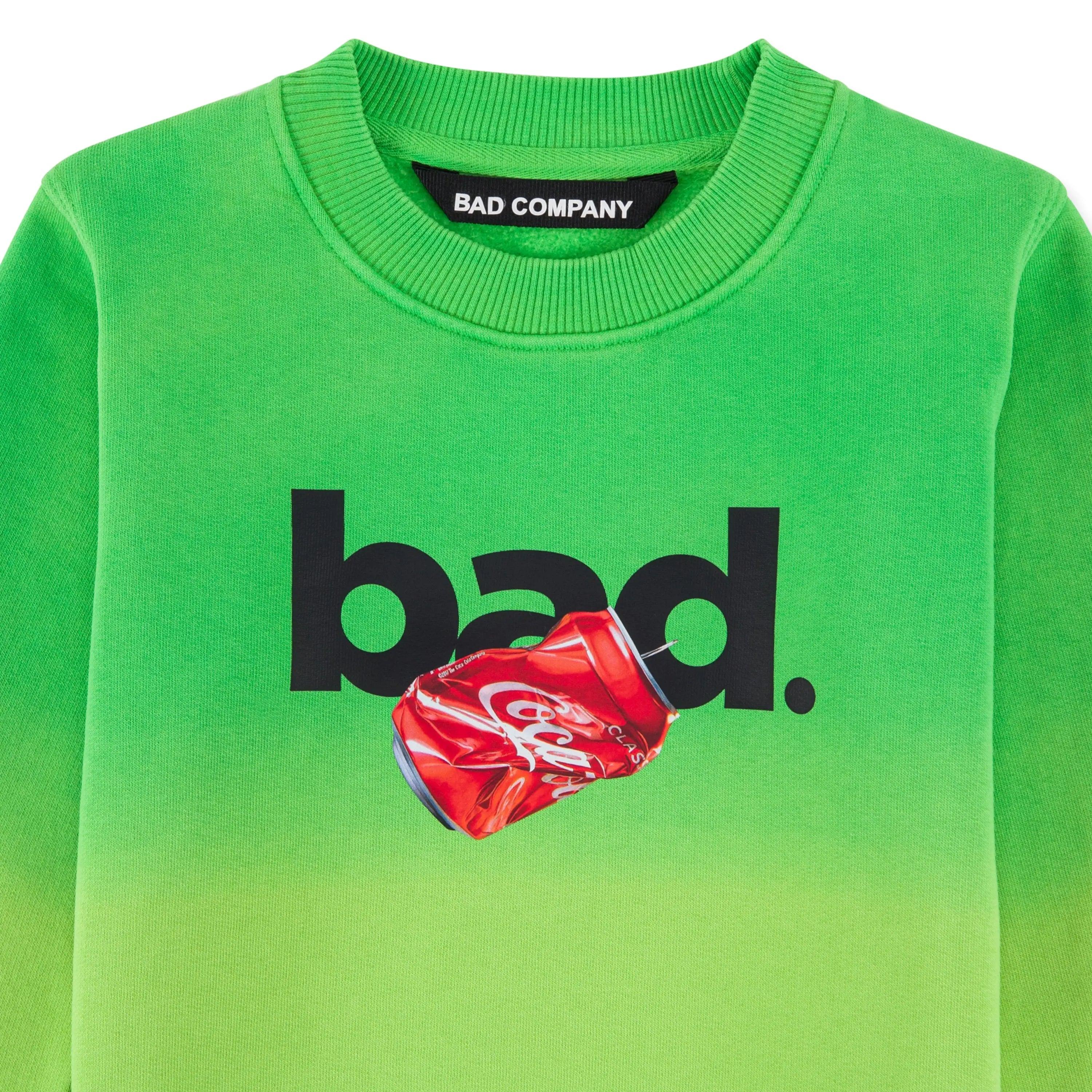 GREEN BAD GRADIENT SWEATSHIRT – KIDS badcompany12