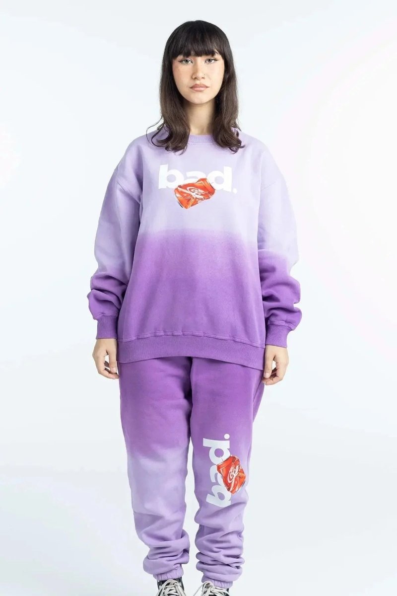 BAD" Gradient Sweatpants Purple - Bad Company