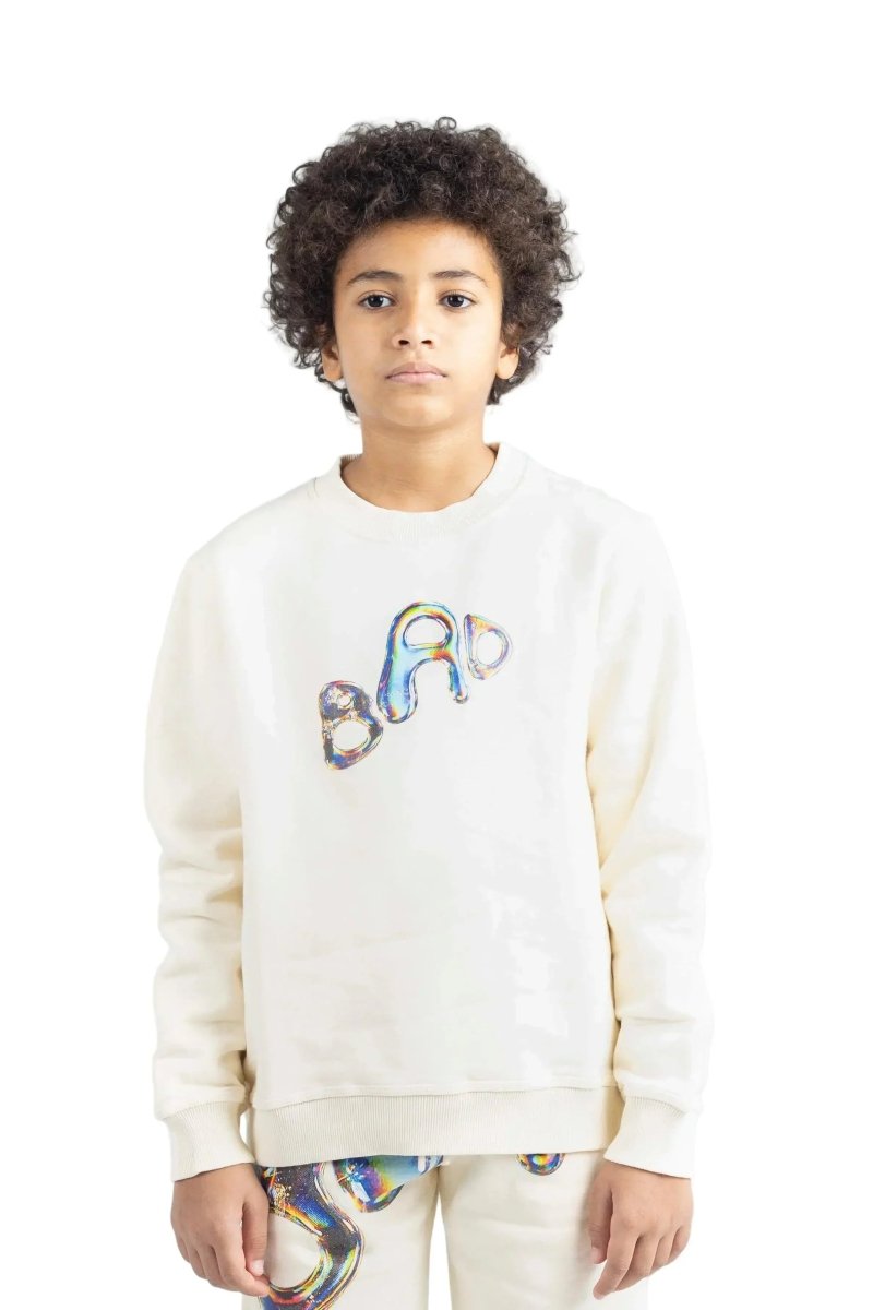 "BAD IN DIMENSIONS" Shorts Cream - Kids - Bad Company