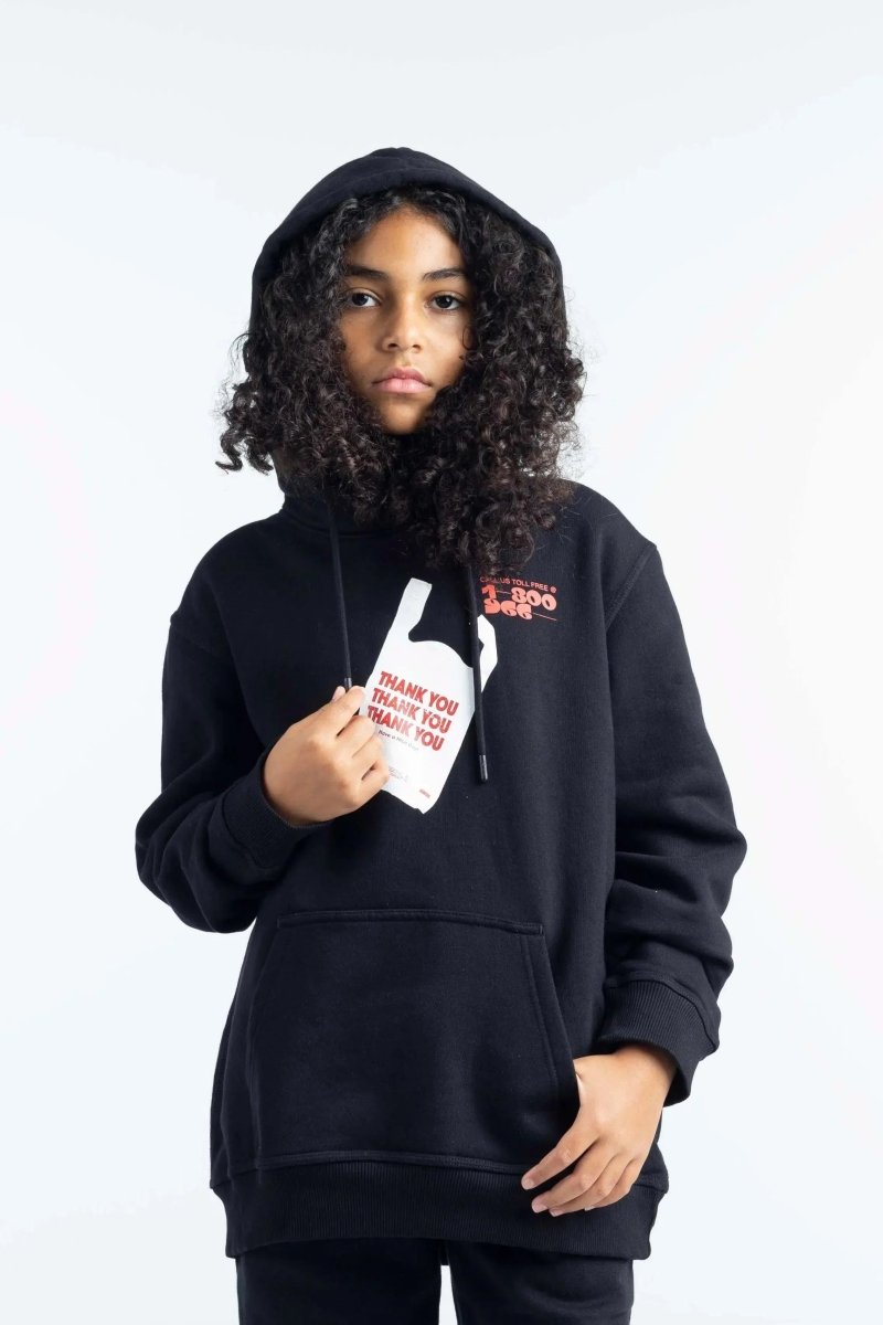 BAD SHOPPING Hoodie Black - Kids - Bad Company