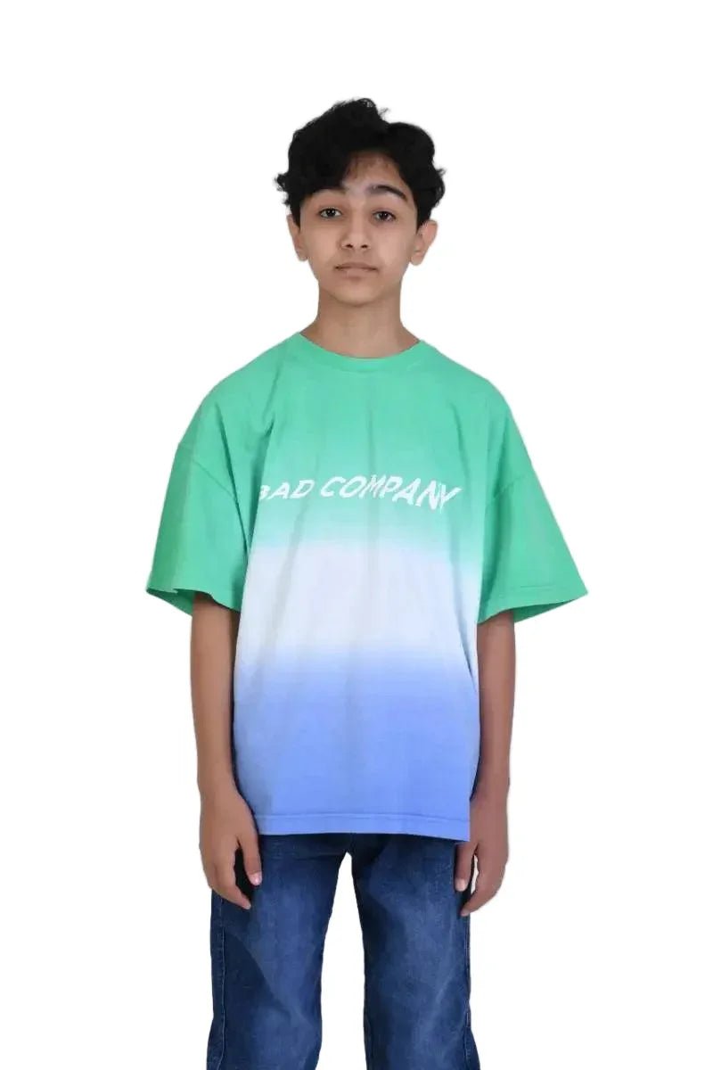 BAD STATEMENT Gradient T-shirt Green - Kids - Bad Company