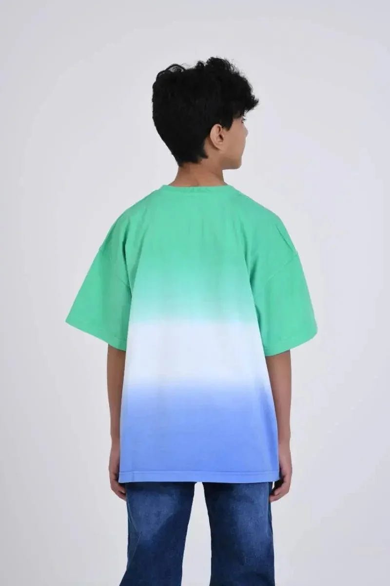 BAD STATEMENT Gradient T-shirt Green - Kids - Bad Company