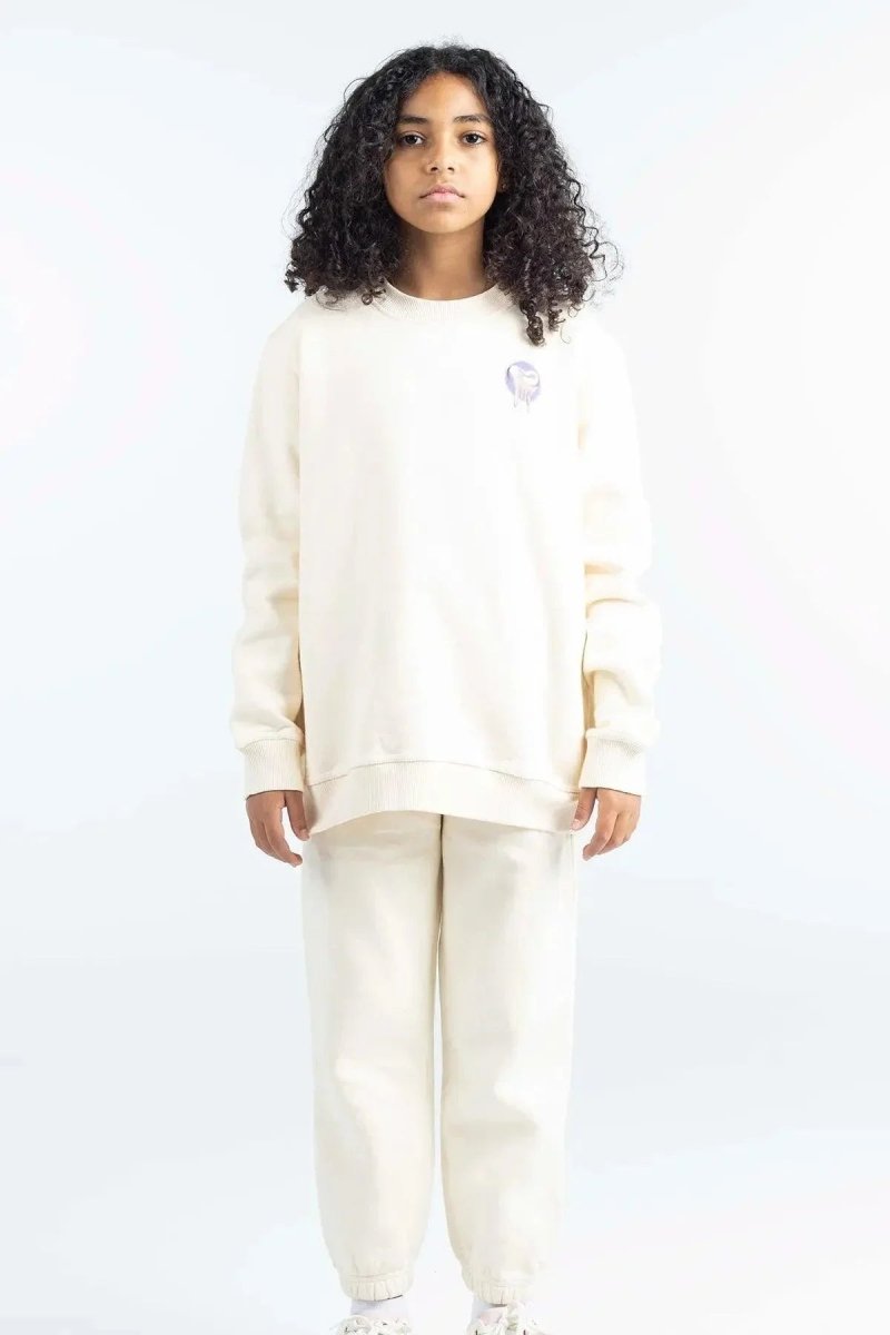 CHROME HEARTBREAK Sweatpants Cream - Kids - Bad Company