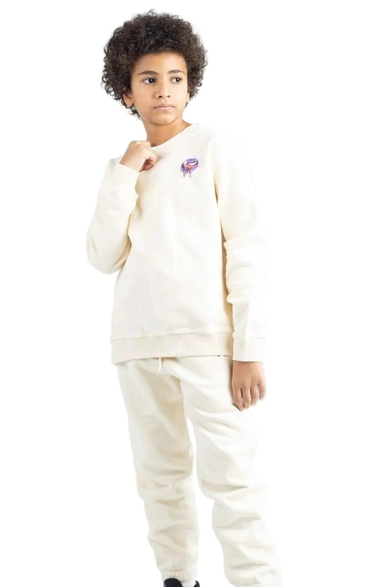 CHROME HEARTBREAK Sweatpants Cream - Kids - Bad Company