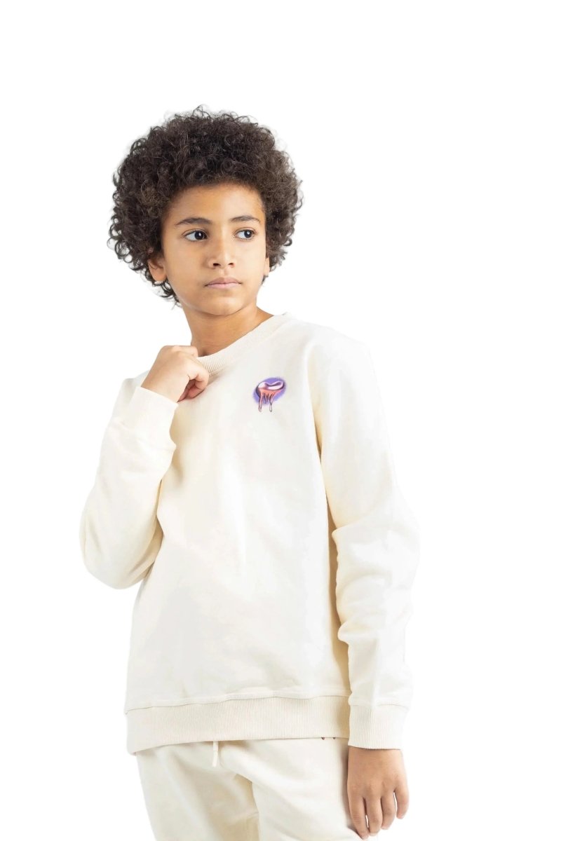 CHROME HEARTBREAK Sweatshirt Cream - Kids - Bad Company