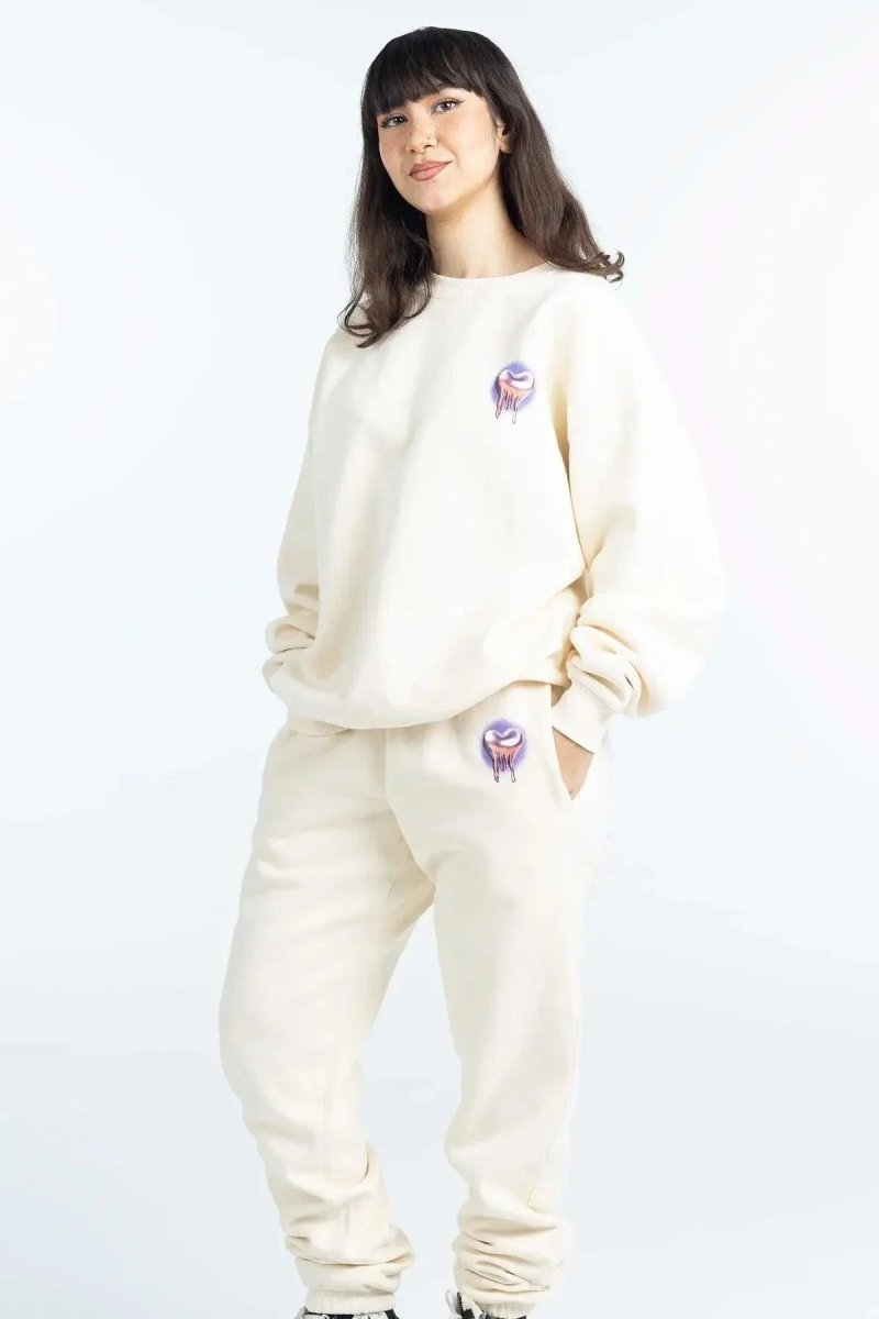 CHROME HEARTBREAKSweatpants Cream - Bad Company