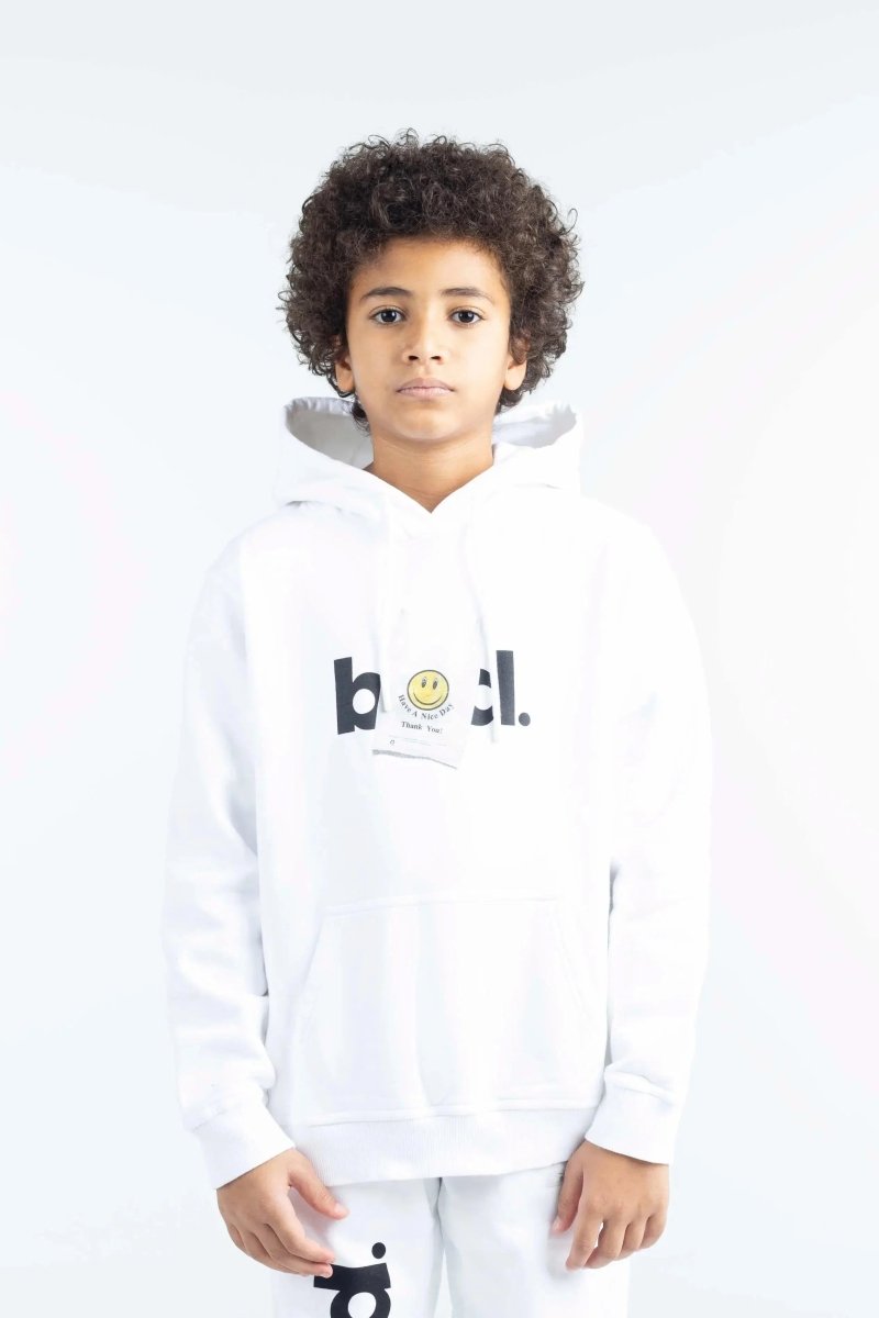 HAVE A NICE DAY Hoodie White - Kids - Bad Company