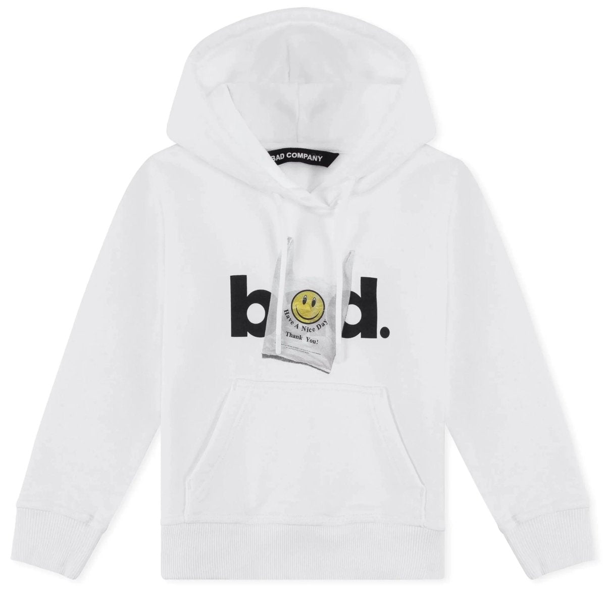 HAVE A NICE DAY Hoodie White - Kids - Bad Company