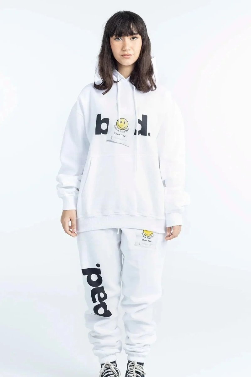 HAVE A NICE DAY Sweatpants White - Bad Company
