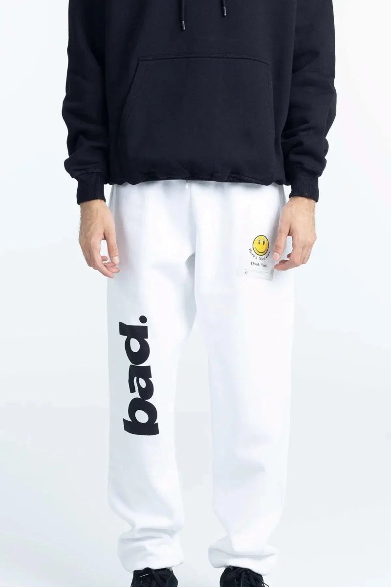 HAVE A NICE DAY Sweatpants White - Bad Company