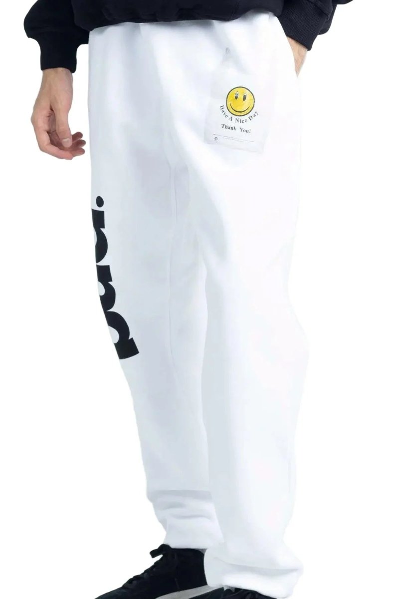 HAVE A NICE DAY Sweatpants White - Bad Company