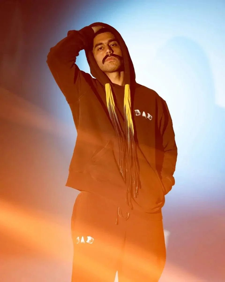 Multi Cord BAD Hoodie Washed Black - Bad Company