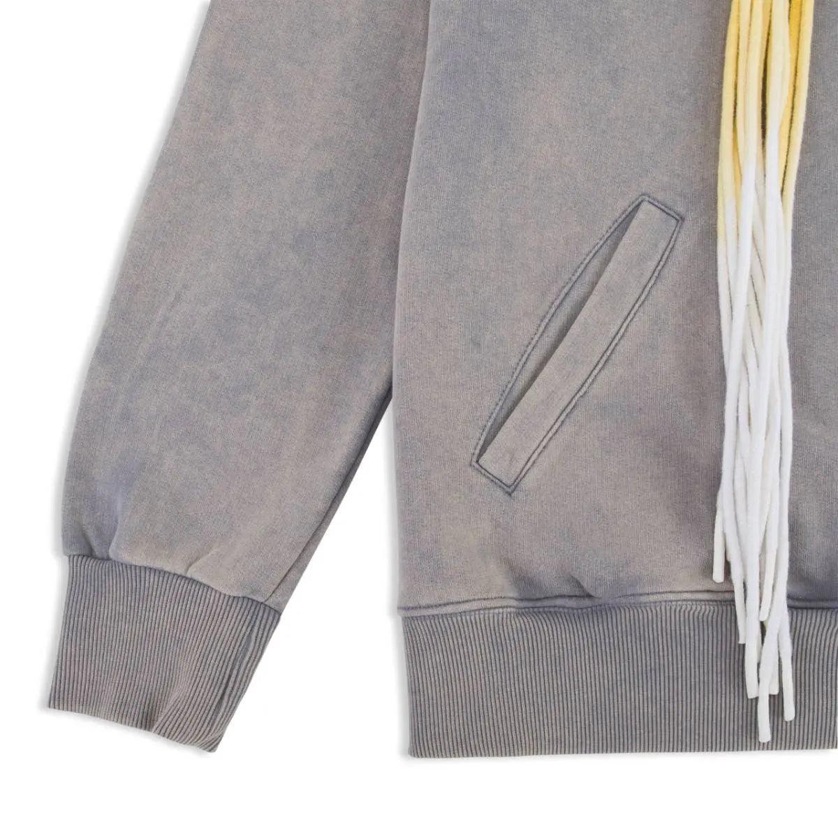 Multi Cord "BAD" Hoodie - Washed Grey - Bad Company