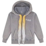 Multi Cord BAD Hoodie Washed Grey - Kids - Bad Company