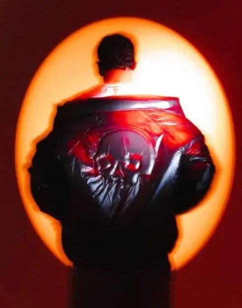 SKULL Puffer Jacket Black - Bad Company