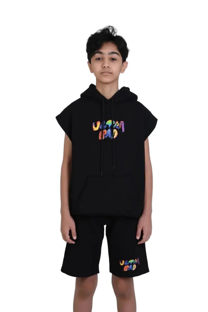 ULTRA BAD Sleeveless Hoodie Black - Kids - Bad Company